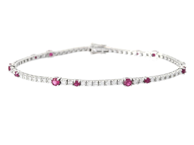 Jewellery, TENNIS BRACELET, 18K white gold