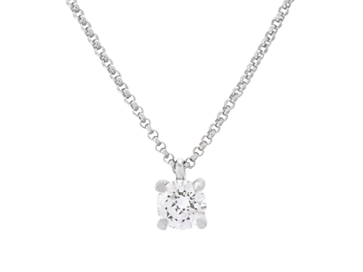 Jewellery, SOLITAIRE NECKLACE, 18K white gold