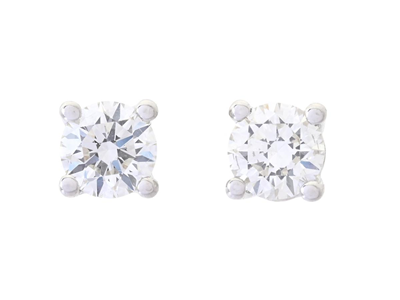 Jewellery, SOLITAIRE EARRINGS, 18K white gold