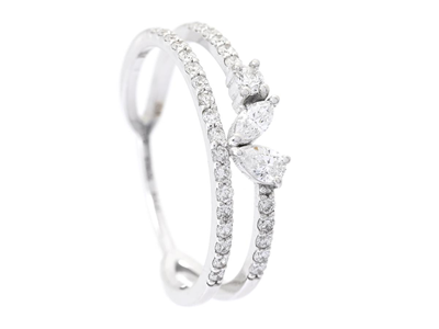 Jewellery, RING, 18K white gold