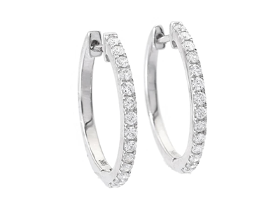 Jewellery, EARRINGS, 18K white gold
