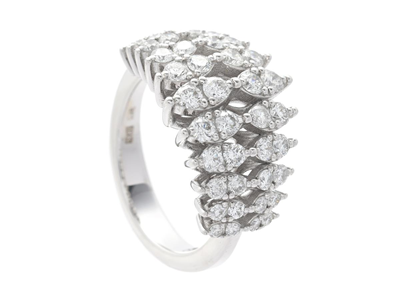 Jewellery, RING, 18K white gold