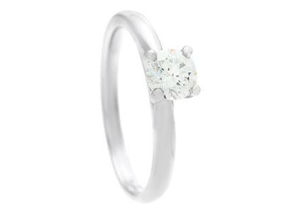Jewellery, SOLITAIRE RING, 18K white gold