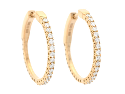 Jewellery, HOOP EARRINGS, 18K gold