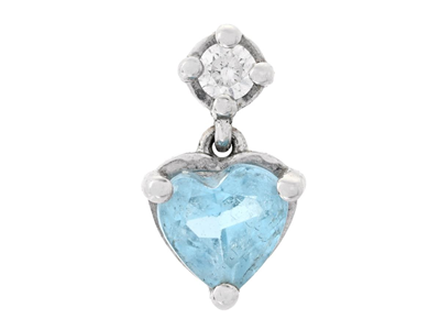 Jewellery, SINGLE EARRING, 18K white gold