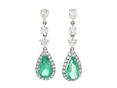 Jewellery, EARRINGS, 18K white gold