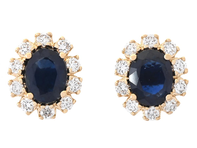 Jewellery, CLUSTER EARRINGS, 18K gold