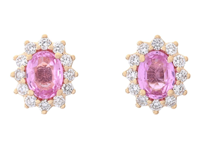 Jewellery, CLUSTER EARRINGS, 18K gold