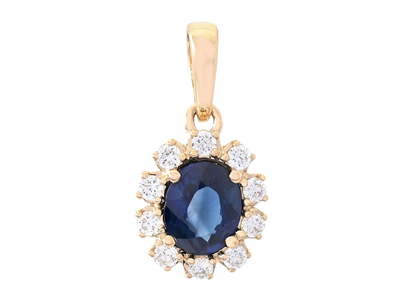 Jewellery, CLUSTER PENDANT, 18K gold