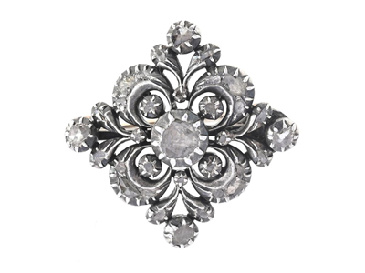 Jewellery, BROOCH, silver/oädel metal