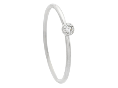 Jewellery, SOLITAIRE RING, 18K white gold