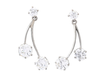 Jewellery, EARRINGS, 18K white gold