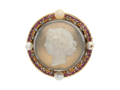 Jewellery, BROOCH, 18K gold