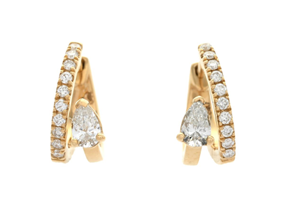 Jewellery, HOOP EARRINGS, 18K gold