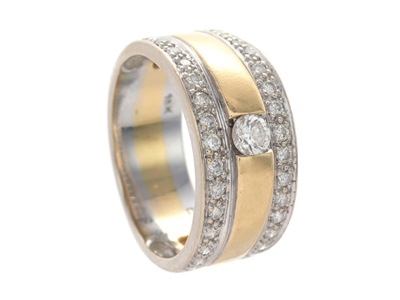 Jewellery, RING, 18K gold / white gold