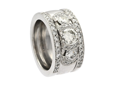 Jewellery, RING, 18K white gold