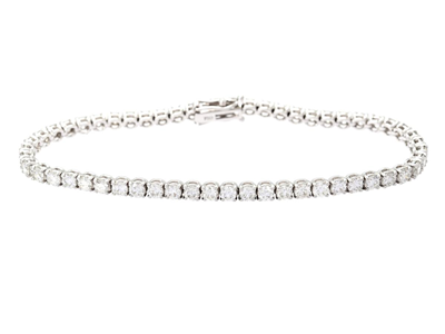Jewellery, TENNIS BRACELET, 18K white gold