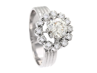 Jewellery, RING, 18K white gold