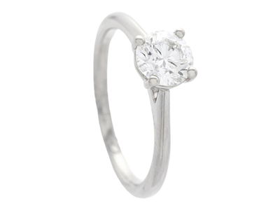 Jewellery, SOLITAIRE RING, platinum