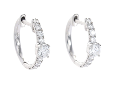 Jewellery, EARRINGS, 18K white gold