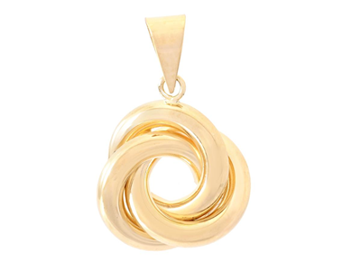 Jewellery, PENDANT, 18K gold/ three rings 12 mm