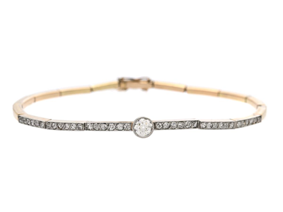 Jewellery, BRACELET, 14K gold/platinum