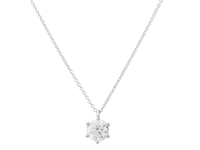 Jewellery, SOLITAIRE NECKLACE, 18K white gold
