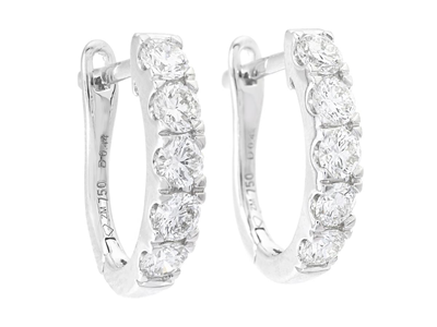 Jewellery, EARRINGS, 18K white gold