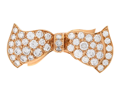 Jewellery, CLASP 18K gold, brilliant cut diamonds approx. 2,00 ctw
