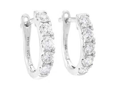 Jewellery, EARRINGS, 18K white gold