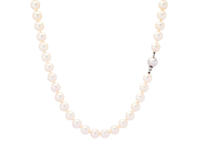 Jewellery, PEARL NECKLACE, cultured pearls 8,5-8,8 mm