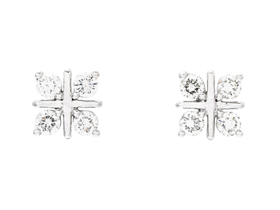 Jewellery, EARRINGS, 18K white gold