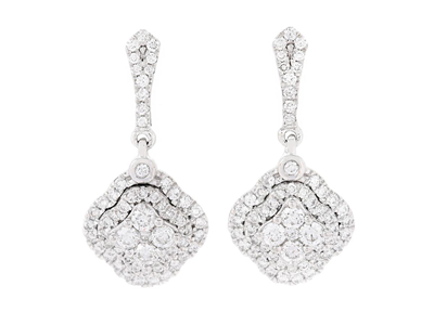 Jewellery, EARRINGS, 18K white gold