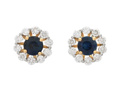 Jewellery, CLUSTER EARRINGS, 18K gold