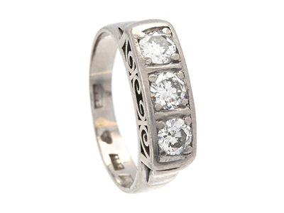 Jewellery, RING, 18K white gold