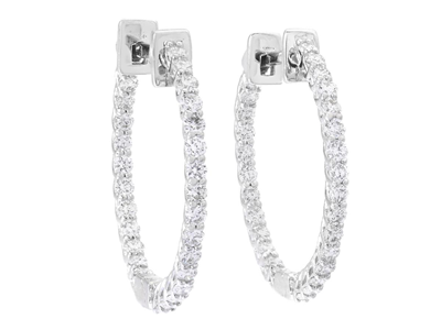 Jewellery, HOOP EARRINGS, 18K white gold