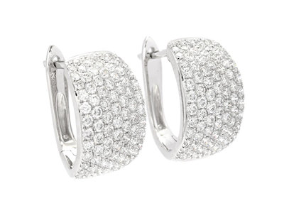 Jewellery, EARRINGS, 18K white gold