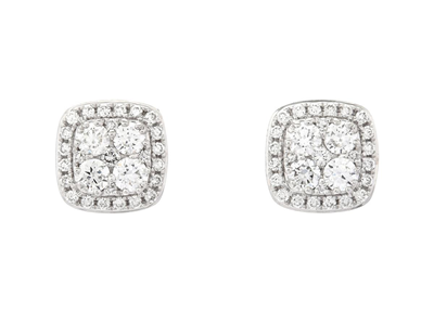 Jewellery, EARRINGS, 18K white gold