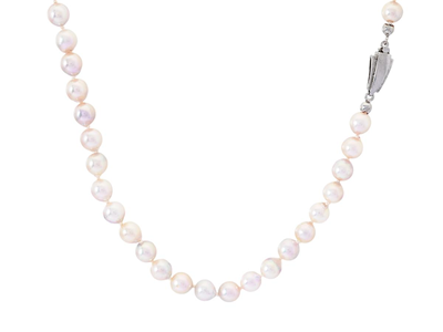 Jewellery, PEARL NECKLACE, cultured pearls approx. 6,6 mm