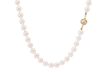 Jewellery, PEARL NECKLACE, cultured pearls approx. 8,5-8,9 mm