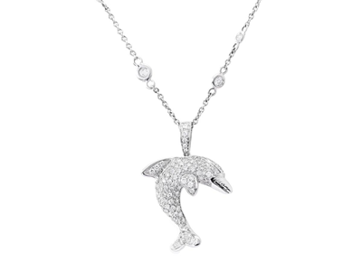 Jewellery, NECKLACE, 18K white gold
