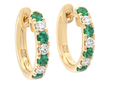 Jewellery, HOOP EARRINGS, 18K gold
