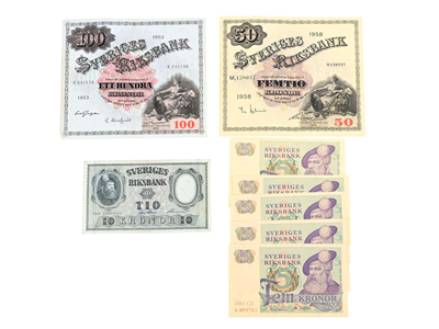 Coins, BANK-NOTES, 100 Kronor 1963
