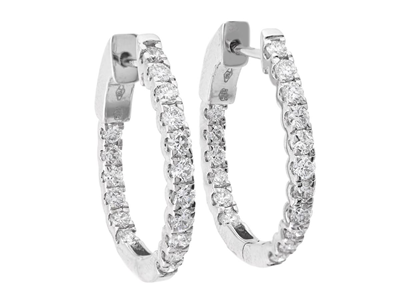 Jewellery, EARRINGS, 18K white gold