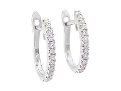 Jewellery, HOOP EARRINGS, 18K white gold