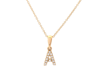 Jewellery, LETTER PENDANT WITH CHAIN, letter A