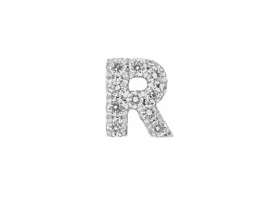 Jewellery, ONE LETTER EARRING, letter R