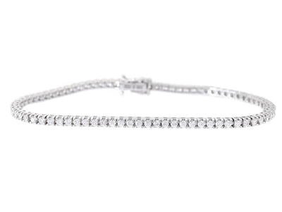 Jewellery, TENNIS BRACELET, 18K white gold