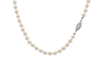 Jewellery, PEARL NECKLACE, cultured pearls approx. 6,8 mm