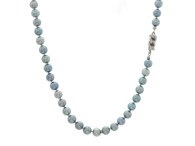 Jewellery, PEARL NECKLACE, dyed cultured pearls approx. 7,1 mm